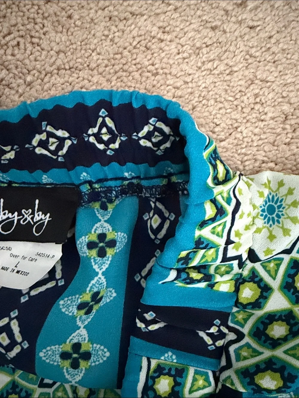 Bohemian Blue & Green Patterned Women's skirt